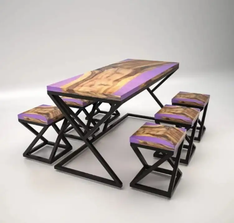 Resin Table & Bench Set RTB-9